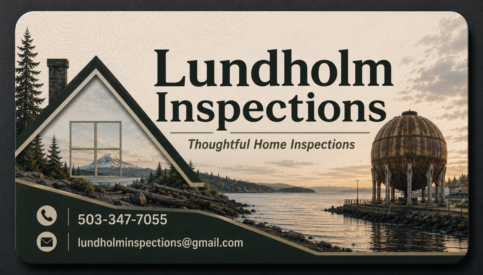 Lundholm Inspections, Thoughtful Home Inspections, 503-347-7055, lundholminspections@gmail.com